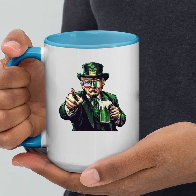 Funny Donald Trump St Patrick's Day, Trump Illustration Mug 11 Funny Donald Trump St Patrick's Day, Trump Illustration Mug