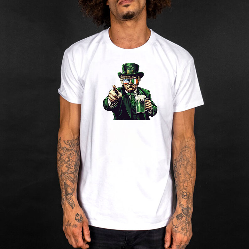 Funny Donald Trump St Patrick's Day, Trump Illustration Shirt 9 Funny Donald Trump St Patrick's Day, Trump Illustration Shirt