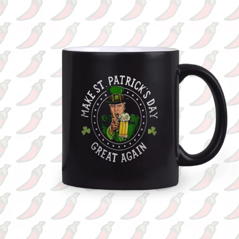 Trump Beer Drinking St. Patrick's Day Mug: Make America Great Again 10 Funny Trump Beer Drinking Make St Patrick's Day Great Again Mug2