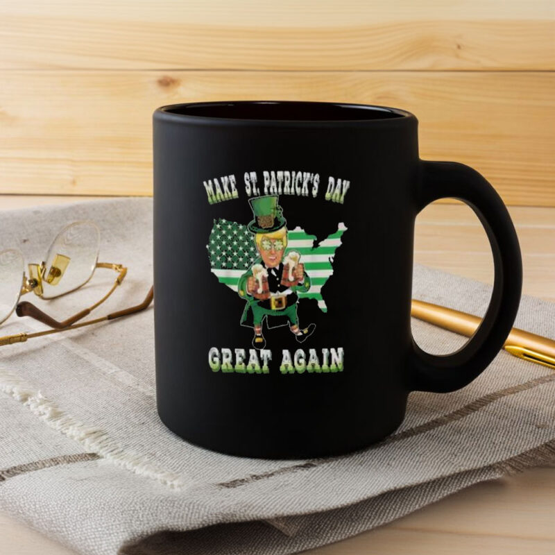 Celebrate St. Patrick's Day with Trump: USA Flag Map Beer Mug for a Great Again Holiday 8 Funny-Trump-Beer-USA-Flag-Map-Make-St.-Patrick's-Day-Great-Again-Mug