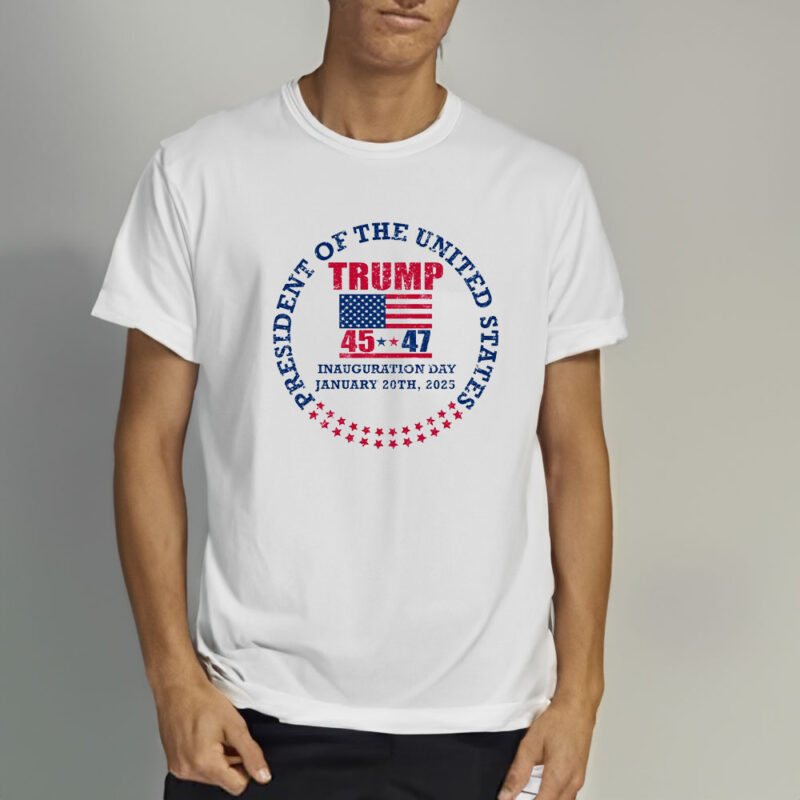 Inauguration Day 2025: Celebrate Trump's Triumph with the Official 47th President T-Shirt 10 Inauguration-Day-45-47-Donald-Trump-President-we-won-again-trump-47-President-T-Shirt,-20th-January-2025-Shirt2