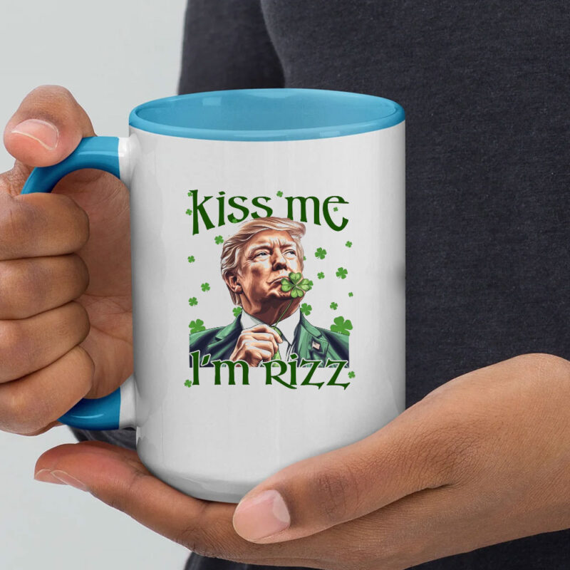 Kiss Me I'm Rizz, Gen Z Slang Rizz Trump St. Patrick Day Mug 11 Kiss Me I'm Rizz, Gen Z Slang Rizz Trump St. Patrick Day Mug
