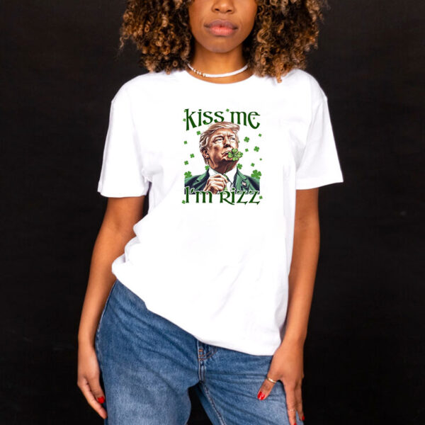 Kiss Me I'm Rizz, Gen Z Slang Rizz Trump St. Patrick Day Shirt