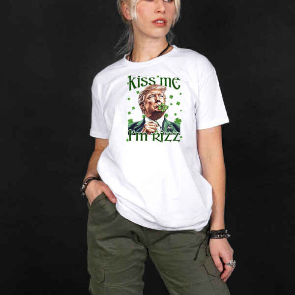 Kiss Me I'm Rizz, Gen Z Slang Rizz Trump St. Patrick Day Shirt