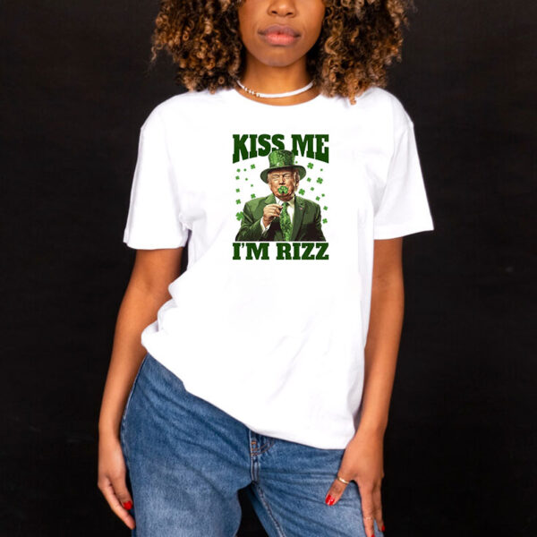 Kiss Me I'm Rizz, Gen Z Trump St Patrick's Day Shirt