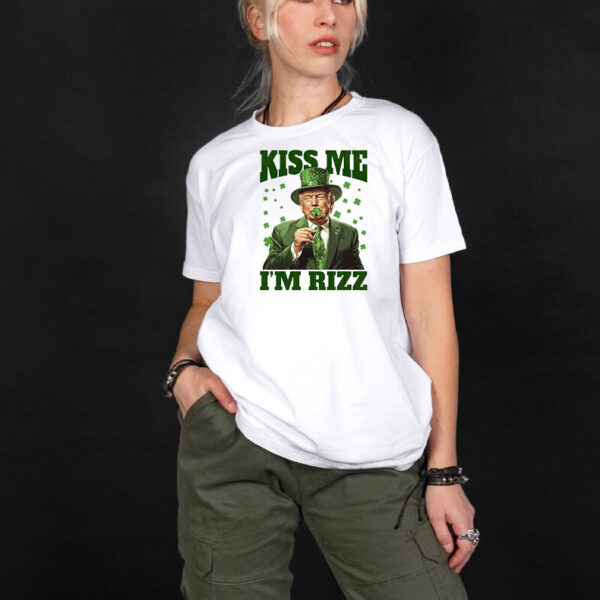 Kiss Me I'm Rizz, Gen Z Trump St Patrick's Day Shirt