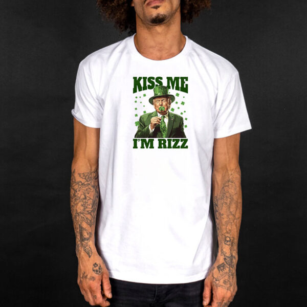 Kiss Me I'm Rizz, Gen Z Trump St Patrick's Day Shirt