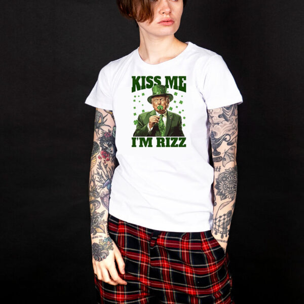 Kiss Me I'm Rizz, Gen Z Trump St Patrick's Day Shirt