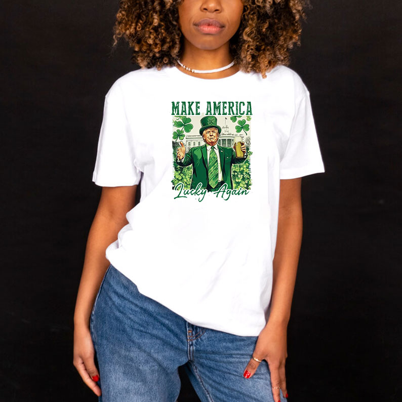 Make America Lucky again Shirt, St Patricks Day Shirt, Funny Trump Shirt 8 Make America Lucky again Shirt, St Patricks Day Shirt, Funny Trump Shirt