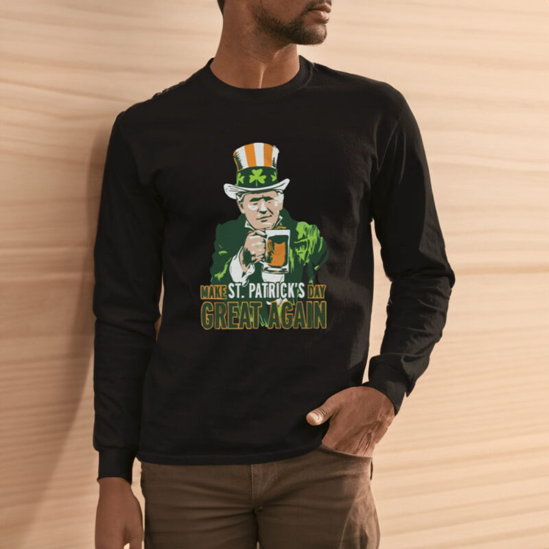 Celebrate St. Patrick's Day with Trump: Make St. Patrick's Day Great Again Shirt 11 Make St Patricks Day Great Again Shirt, Donald Trump Paddys day T-shirt, St Pattys Day Shirt3