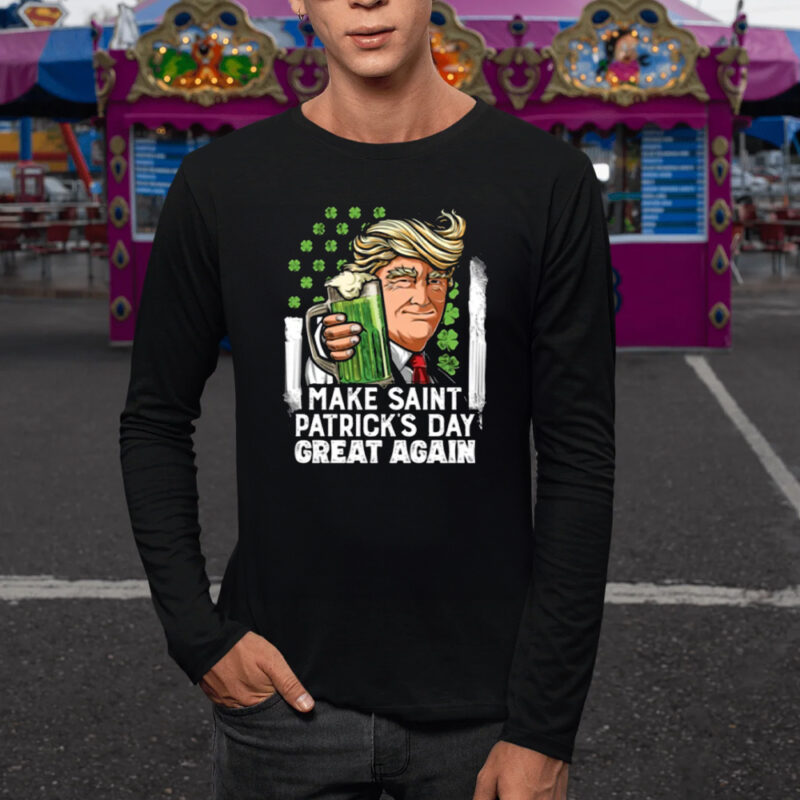 Celebrate St. Patrick's Day with Trump: The Ultimate T-shirt for Patriots 9 Make St Patricks Day Great Again Trump Tshirt, Trump Beer Drinking Tshirt, Trump Supporter Tshirt1