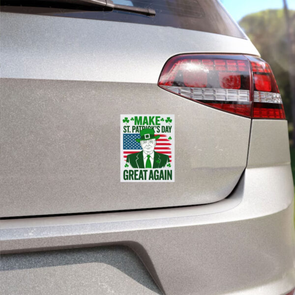 Make-St.-Patrick's-Day-Great-Trump-Sticker,-Donald-Trump-Saint-Patricks-Day-Sticker