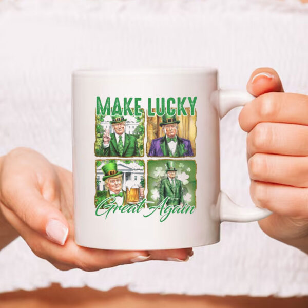 Make lucky great again Png, St Patricks Day, Funny Trump, Trump St patricks Mug