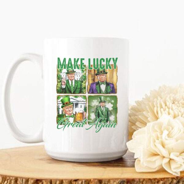 Make lucky great again Png, St Patricks Day, Funny Trump, Trump St patricks Mug