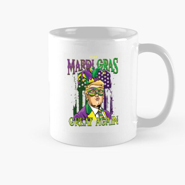 Mardi-Gras-Trump-Mask-Mug,-Make-Mardi-Gras-Great-Again-Mug-,Flower-de-luce-Mug