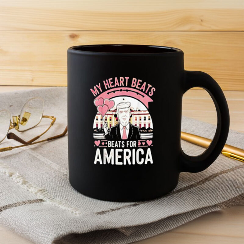 Celebrate Valentine's Day 2025 with Donald Trump: My Heart Beats for America Mug 8 My-Heart-Beats-For-America-Happy-Valentine’s-Day-2025-Donald-Trump-Mug