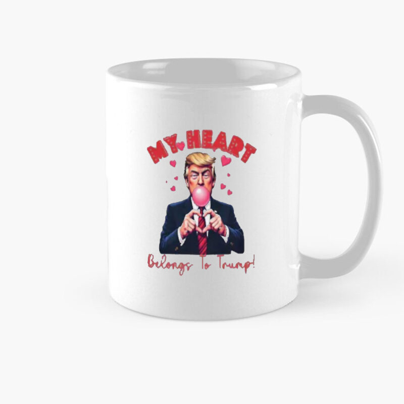 My Heart Belongs to Trump: Valentine's Day Bubblegum Heart Mug for True Patriots 8 My-Heart-Belongs-to-Trump-Mug,-President-Trump-Valentine's-Day-Bubblegum-Heart-Mug