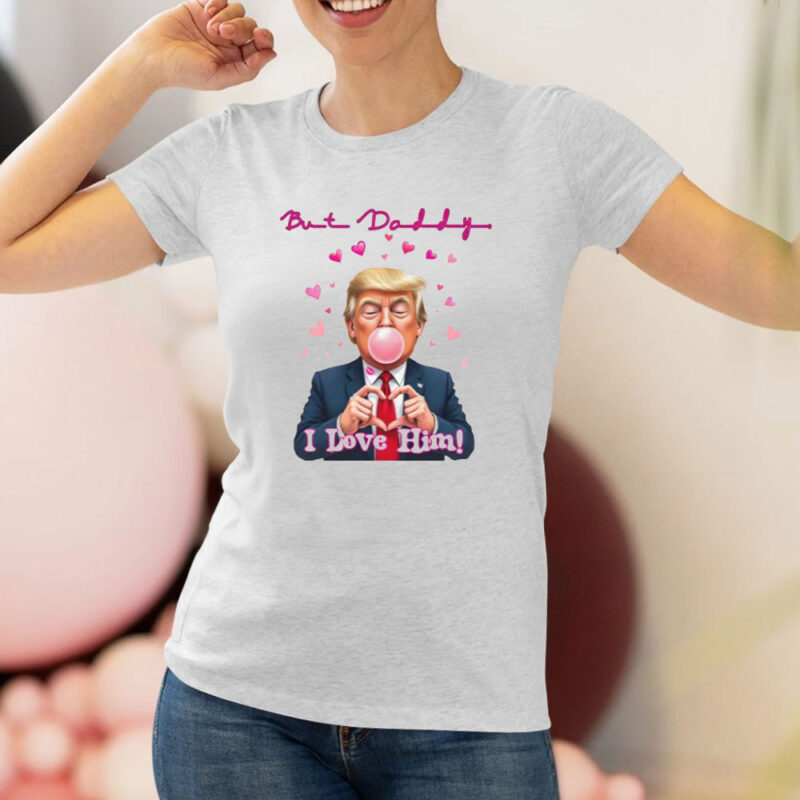 Show Your Love with the President Trump Bubblegum Valentine's Day T-Shirt 8 President-Trump-Bubblegum-Valentine's-Day-T-Shirt,-Pink-Hearts-Daddy-I-Love-Him-Shirt