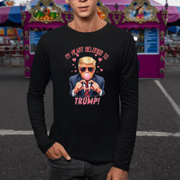 President-Trump-T-shirt,-My-Heart-Belongs-To-Trump,-Bubblegum-Heart-Shirt1