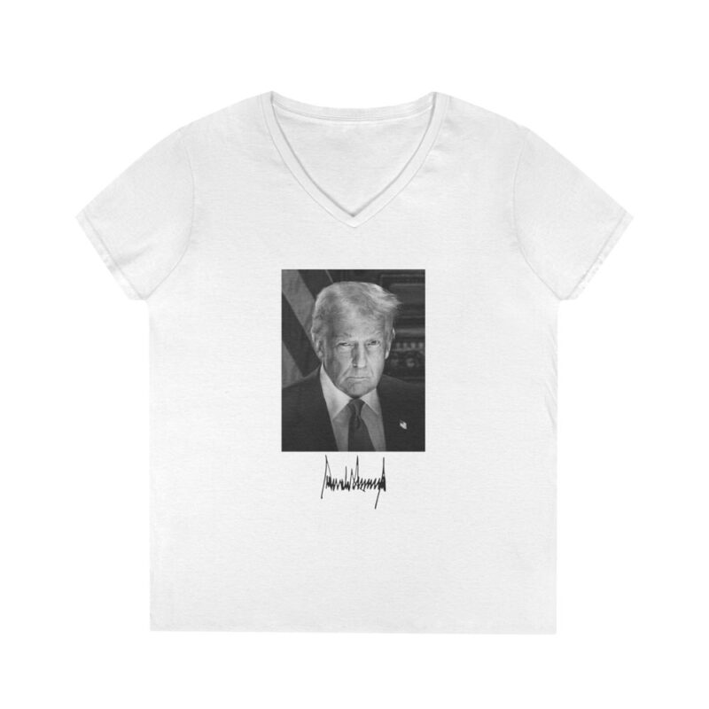 Signature Trump Official Inauguration Portrait V-Neck Shirt 8 Signature Trump Official Inauguration Portrait V-Neck Shirt