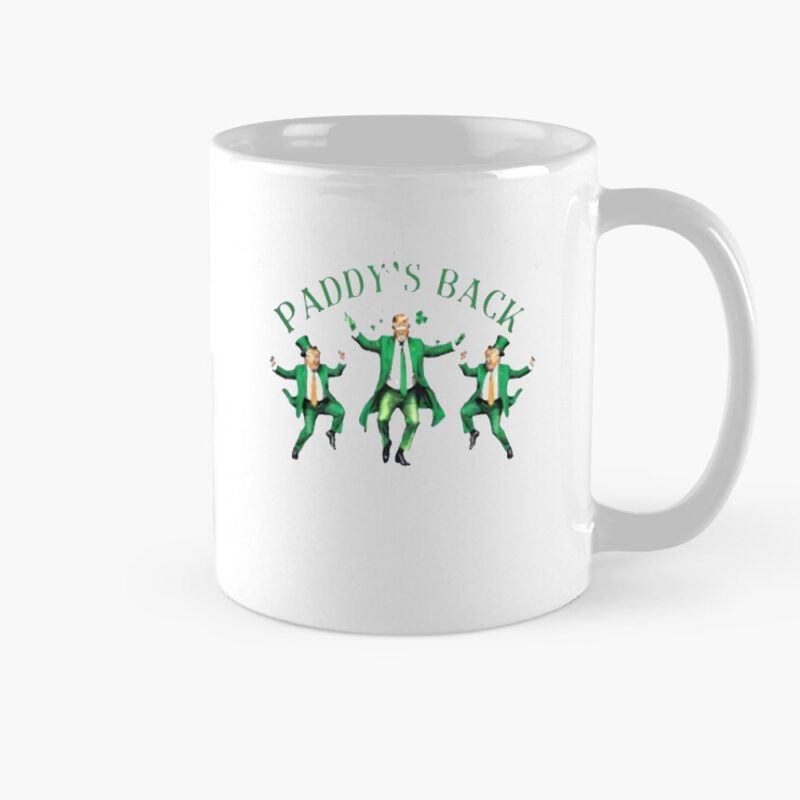 Trump's Jig: St. Patrick's Day Dancing Mug for a Shamrockin' Good Time 8 St Pattys Day Dancing Trump, Trump Funny St Patricks Day Mug