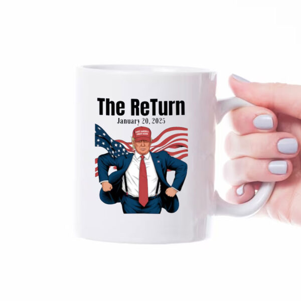 Trump 2025 Inauguration Day Mug, Trump Superhero Graphic Mug