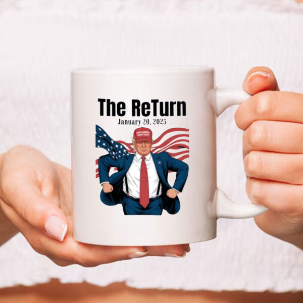 Trump 2025 Inauguration Day Mug, Trump Superhero Graphic Mug