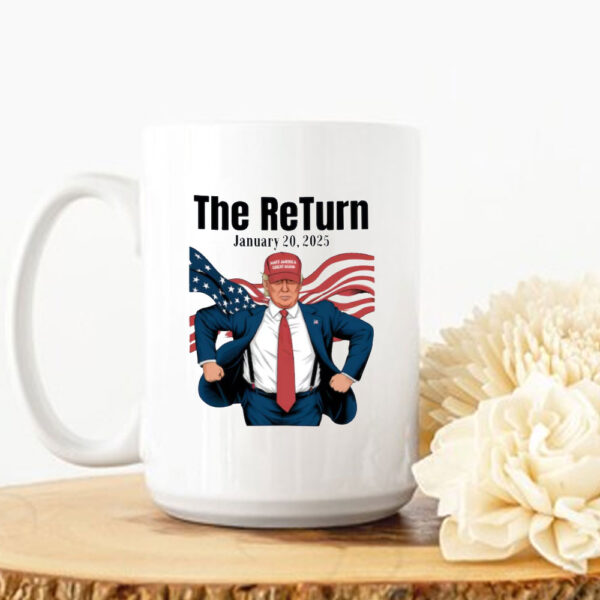 Trump 2025 Inauguration Day Mug, Trump Superhero Graphic Mug