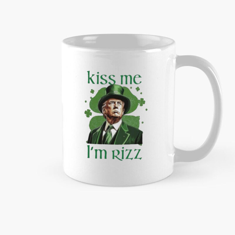 Kiss Me I'm Rizz: Trump 2025 St. Patrick's Day Mug 8 Trump-2025-St-Patrick’s-Day-Kiss-Me-I’m-Rizz-Mug