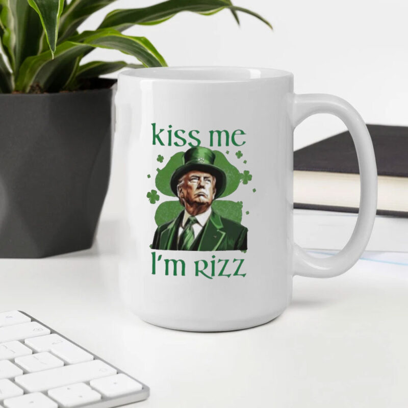 Kiss Me I'm Rizz: Trump 2025 St. Patrick's Day Mug 10 Trump-2025-St-Patrick’s-Day-Kiss-Me-I’m-Rizz-Mug2