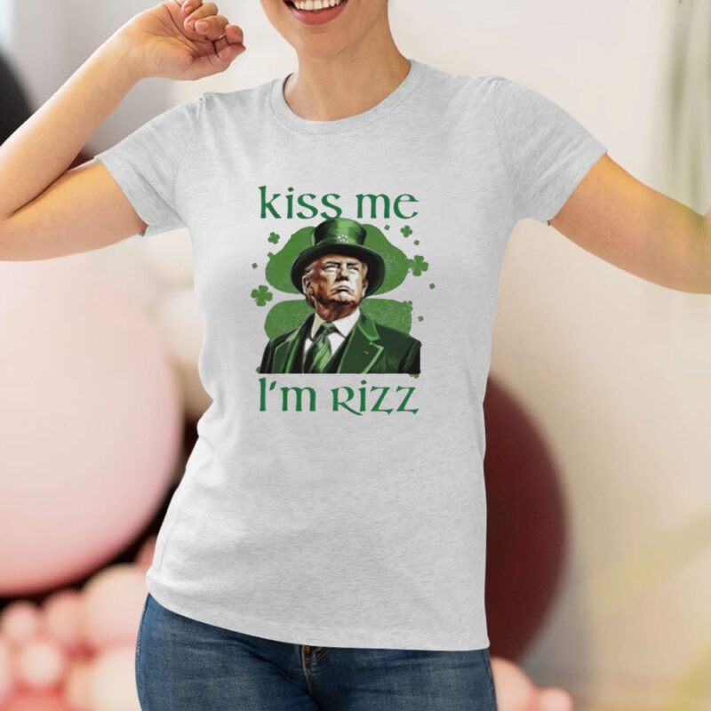 Kiss Me I'm Rizz: Celebrate St. Patrick's Day with Trump 2025 8 Trump-2025-St-Patrick’s-Day-Kiss-Me-I’m-Rizz-Shirt
