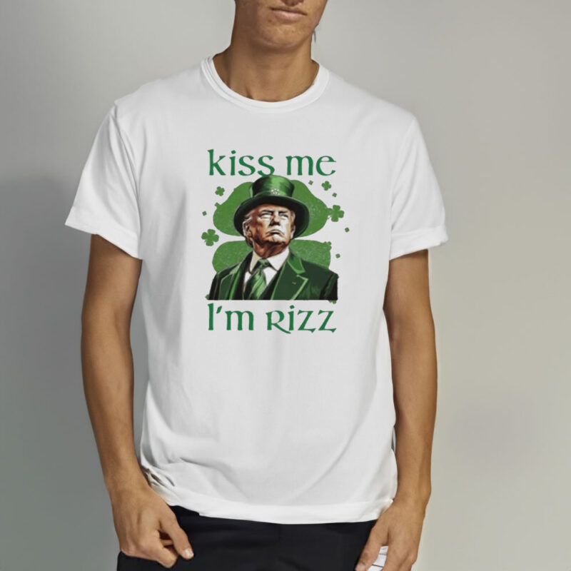 Kiss Me I'm Rizz: Celebrate St. Patrick's Day with Trump 2025 10 Trump-2025-St-Patrick’s-Day-Kiss-Me-I’m-Rizz-Shirt2