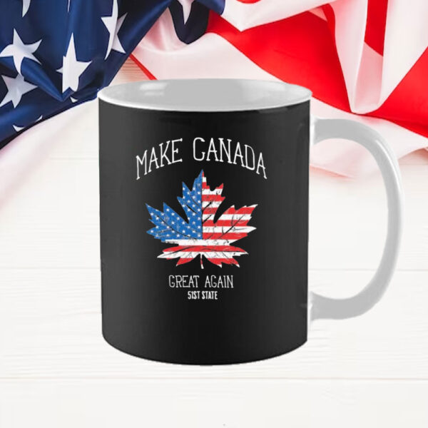 Trump American Flag Make Canada Great Again 51st State Mug