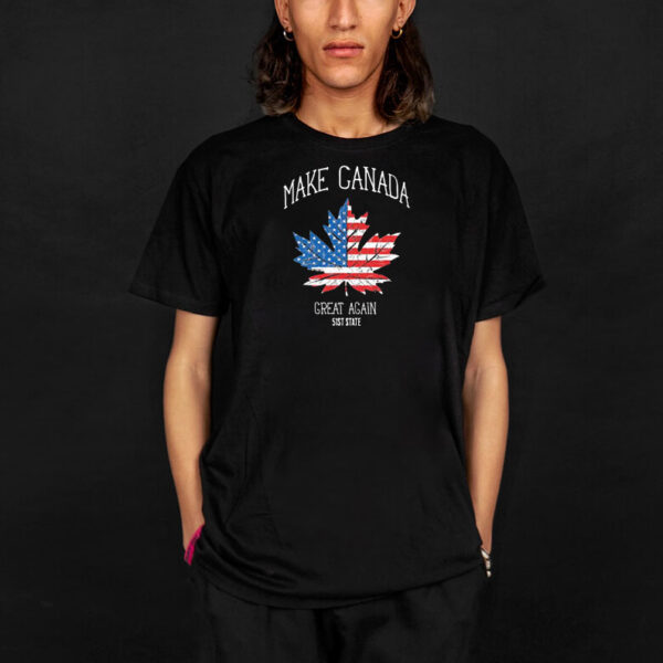 Trump American Flag Make Canada Great Again 51st State shirt