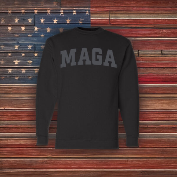 Trump Dark MAGA Crewneck Fleece Sweatshirt