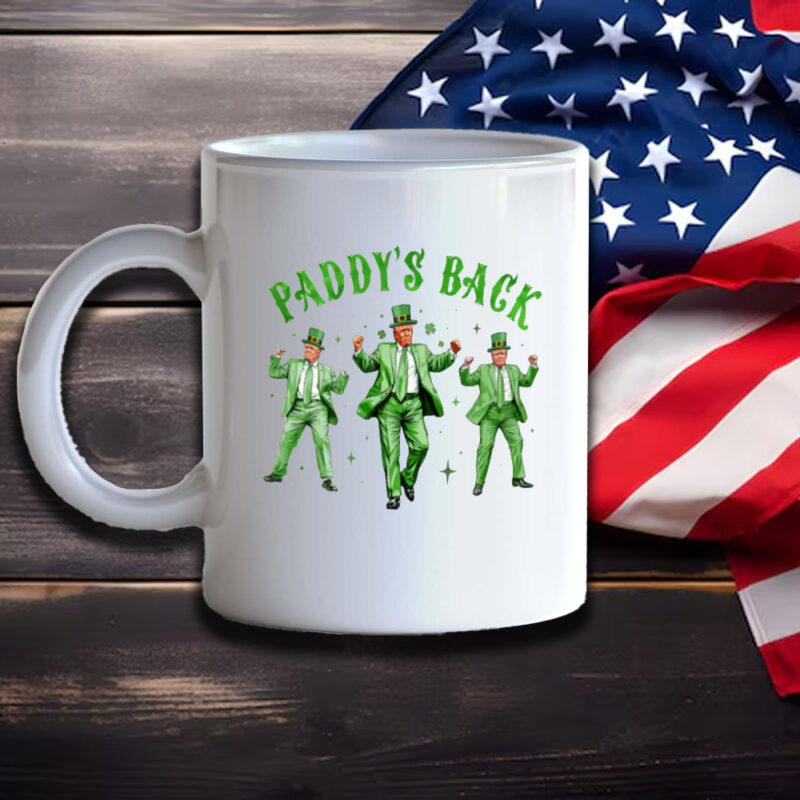 Trump St. Patrick's Day Mug: Celebrate with Dancing Trump and Shamrocks 11 Trump Funny St Patricks Day Mug, St Pattys Day Dancing Trump,Trump Shamrock Mug3