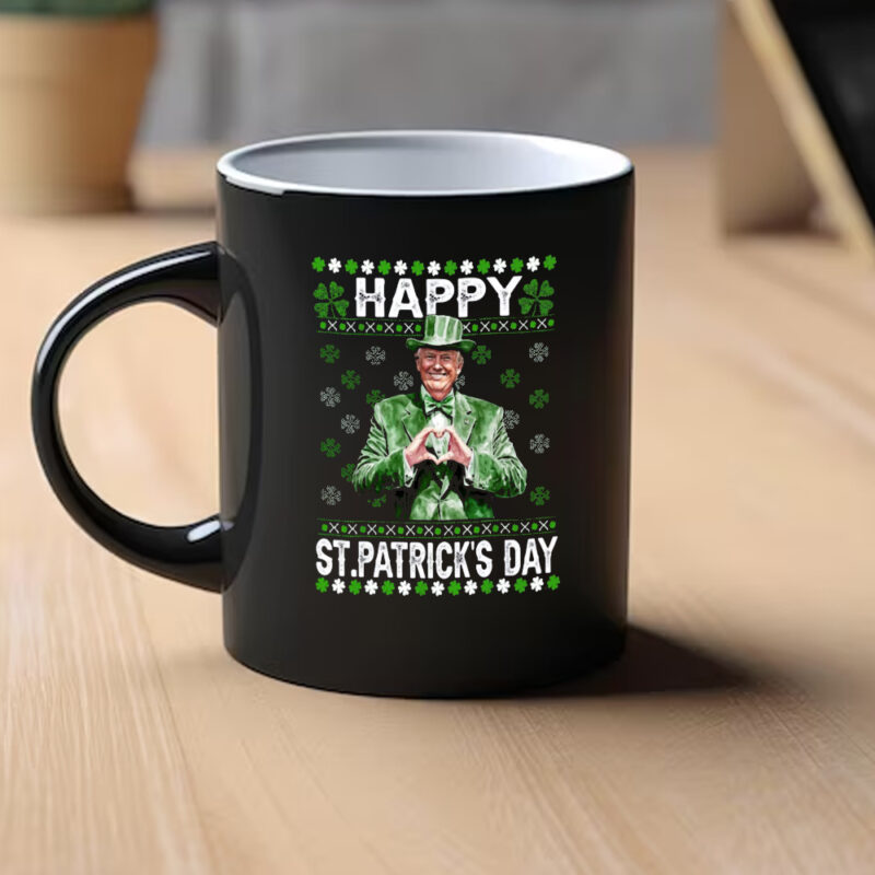 Celebrate St. Patrick's Day with Trump: The Ultimate Irish-American Mug 9 Trump Happy St.Patrick's Day Mug1