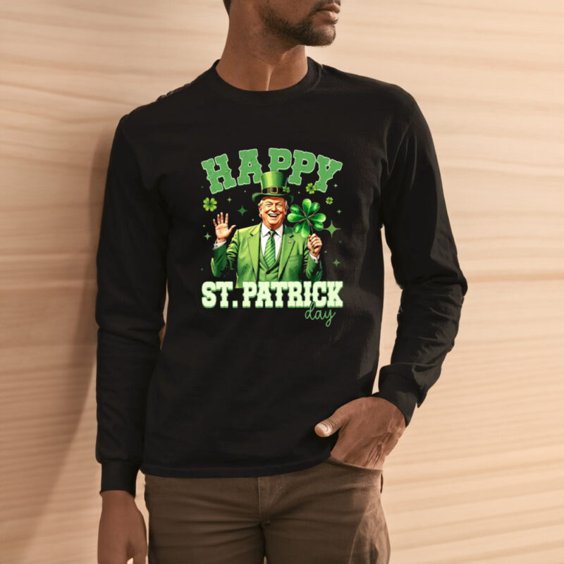 Celebrate St. Patrick's Day with Trump: Show Your Irish Spirit with Festive Shirts 11 Trump Happy St.Patrick's Day Shirt3