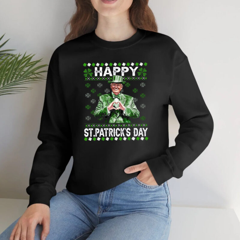 Celebrate St. Patrick's Day with Trump: Show Your Irish Spirit with Our Festive Shirt 10 Trump Happy St.Patrick's Day shirt2