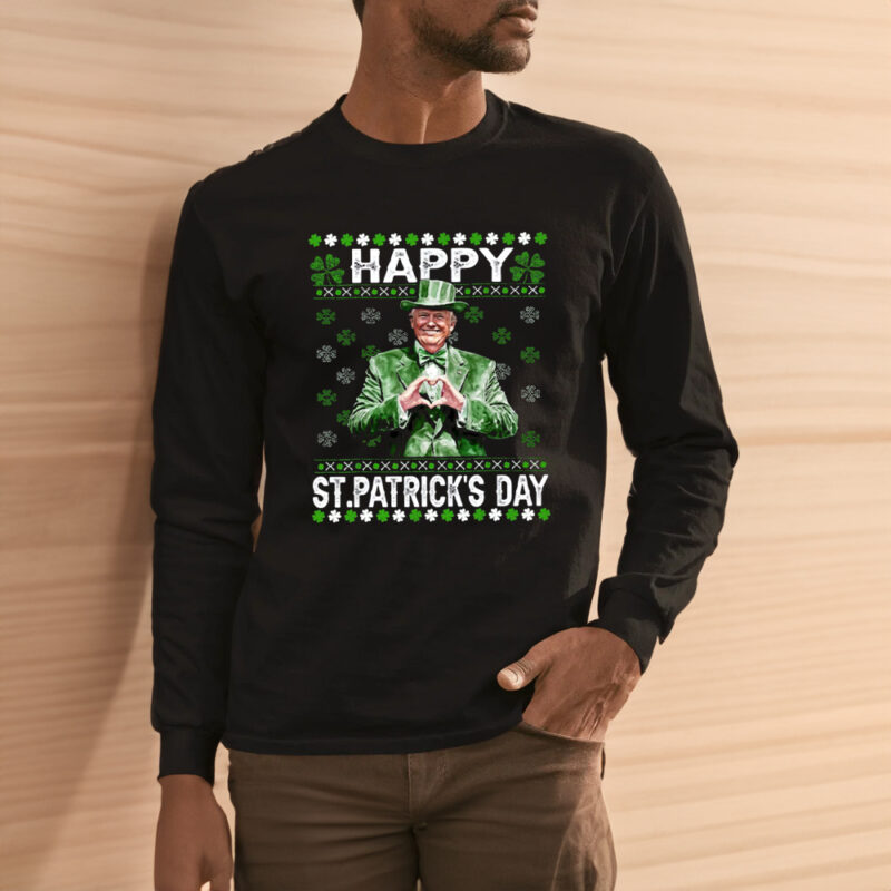 Celebrate St. Patrick's Day with Trump: Show Your Irish Spirit with Our Festive Shirt 11 Trump Happy St.Patrick's Day shirt3