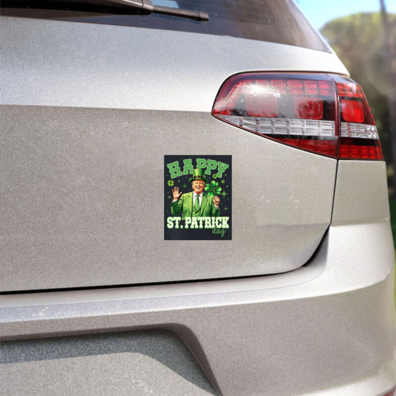 Celebrate St. Patrick's Day with Trump: Festive and Patriotic Stickers 8 Trump-Happy-St.Patrick's-Sticker,-St-Patricks-Sticker