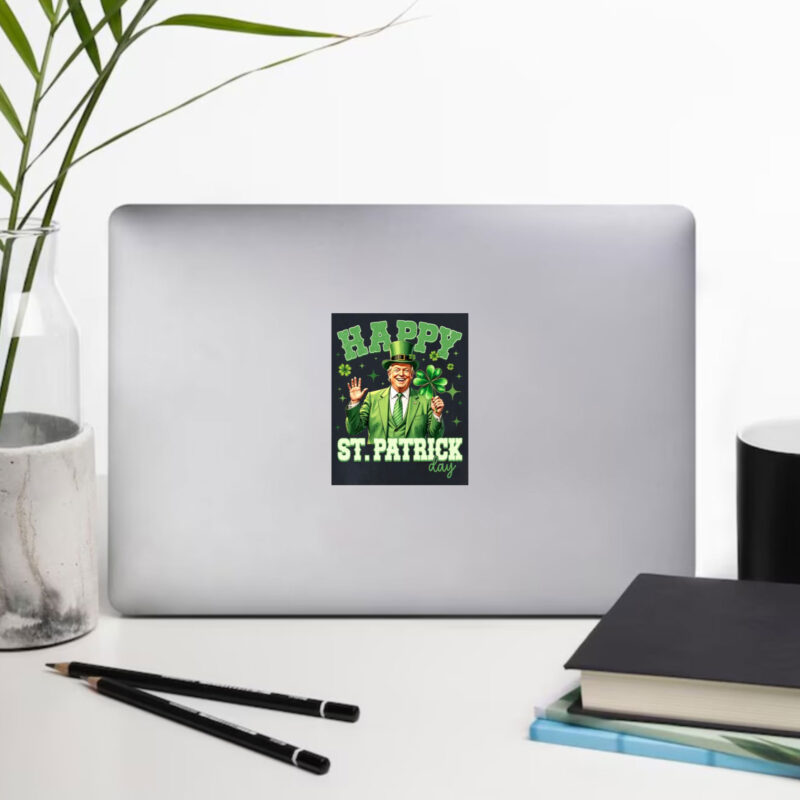 Celebrate St. Patrick's Day with Trump: Festive and Patriotic Stickers 9 Trump-Happy-St.Patrick's-Sticker,-St-Patricks-Sticker1