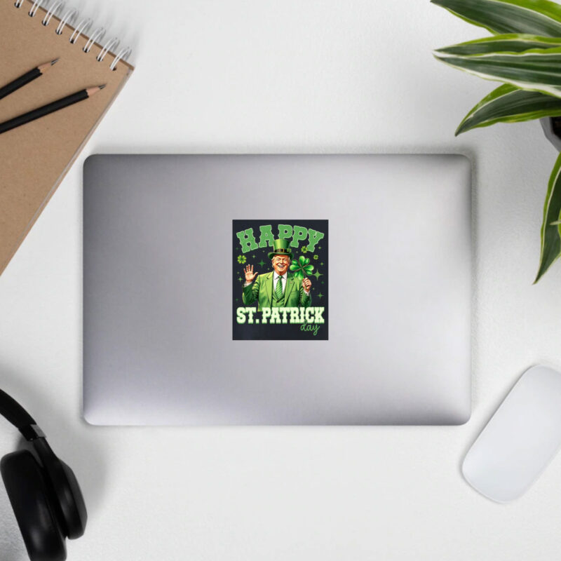 Celebrate St. Patrick's Day with Trump: Festive and Patriotic Stickers 11 Trump-Happy-St.Patrick's-Sticker,-St-Patricks-Sticker3