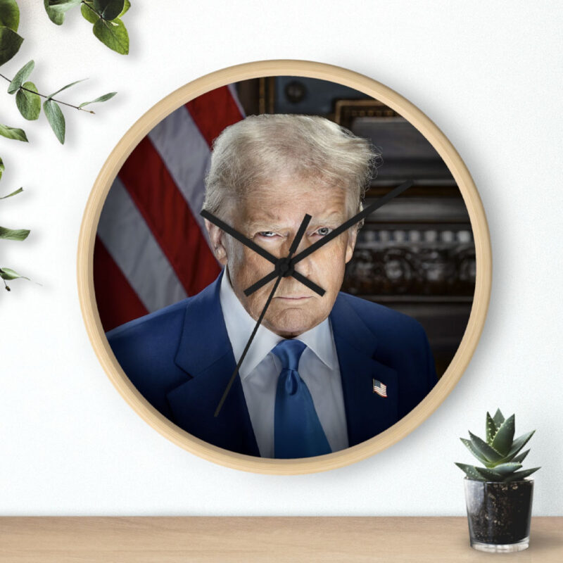 Trump Inaugural Portrait Wall Clock 6 Trump Inaugural Portrait Wall Clock