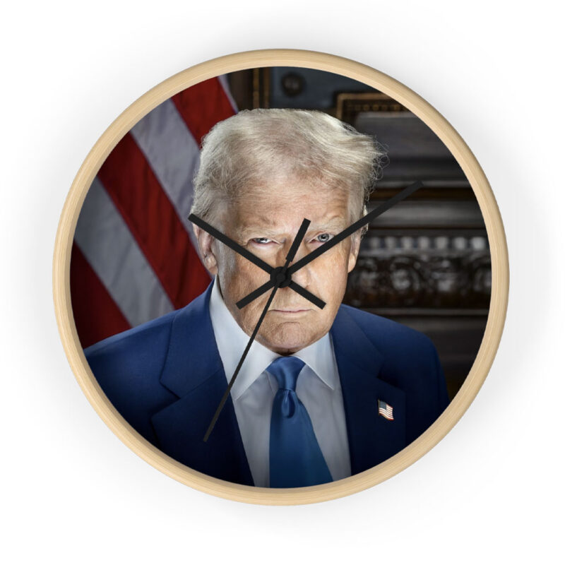 Trump Inaugural Portrait Wall Clock 8 Trump Inaugural Portrait Wall Clock