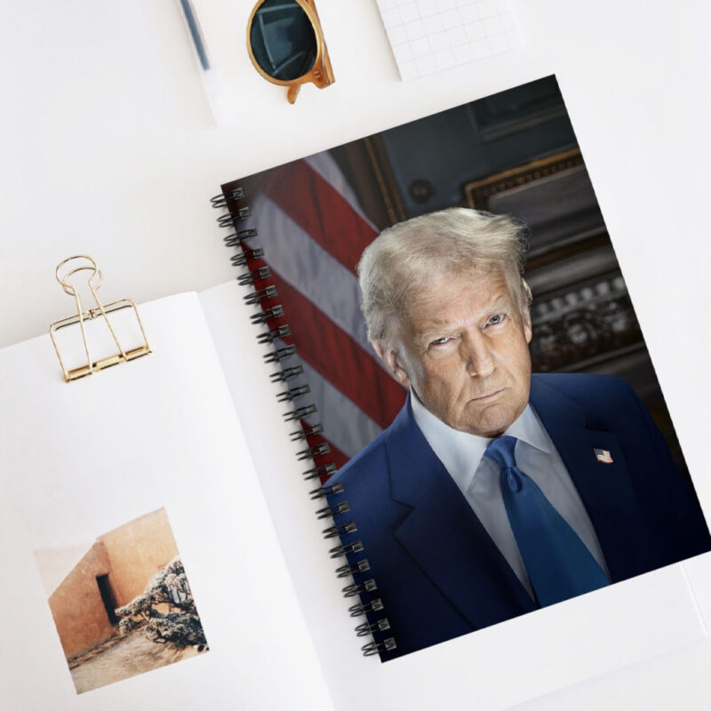 Trump Inauguration Portrait Spiral Notebook - Ruled Line 8 Trump Inauguration Portrait Spiral Notebook - Ruled Line