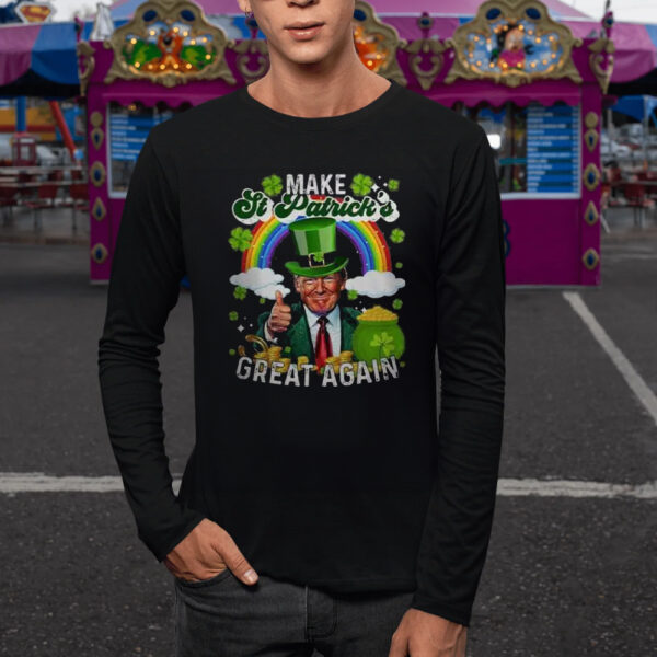 Trump MAGA Make St. Patrick's Day Great Again 45 47 President Tshirt1