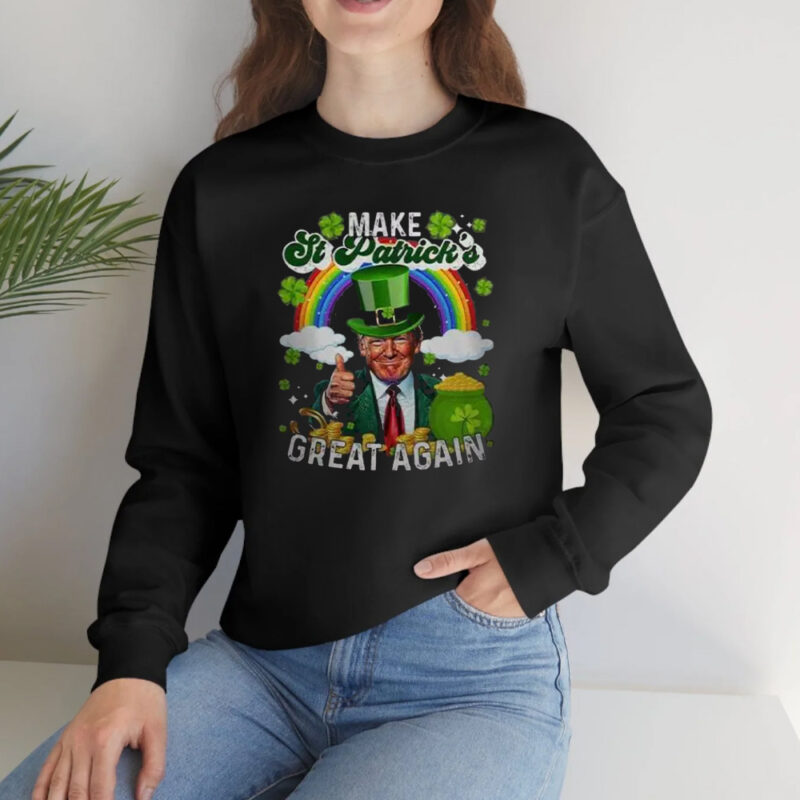 Celebrate St. Patrick's Day with Trump: Make St. Patrick's Day Great Again T-shirt 10 Trump MAGA Make St. Patrick's Day Great Again 45 47 President Tshirt2