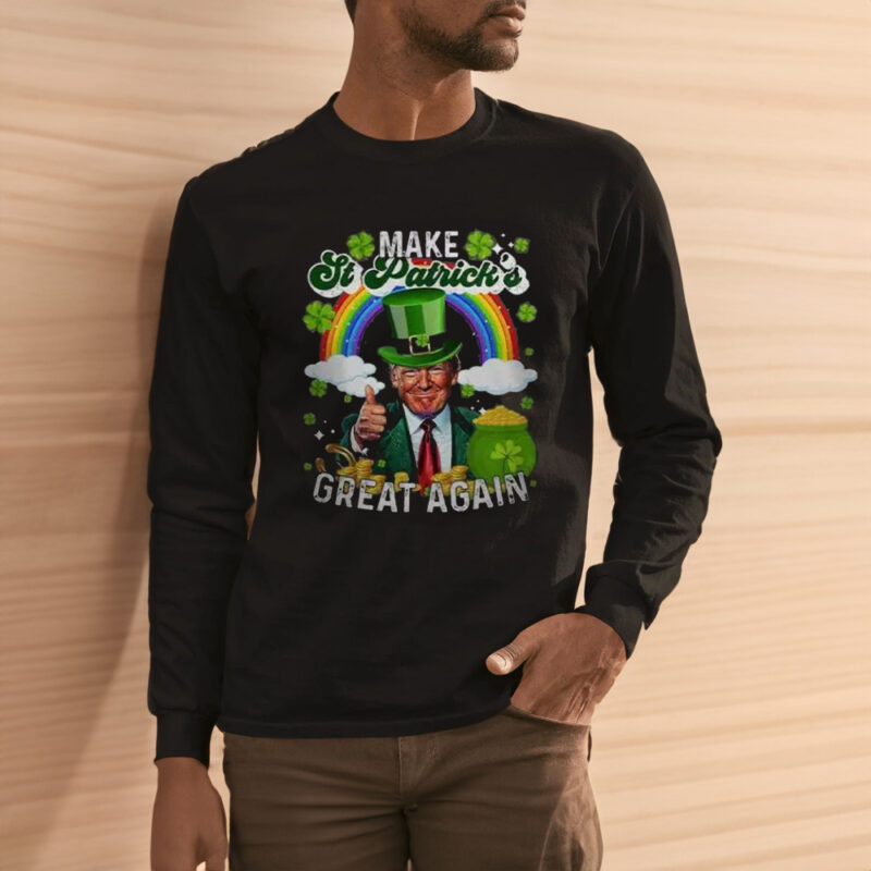 Celebrate St. Patrick's Day with Trump: Make St. Patrick's Day Great Again T-shirt 11 Trump MAGA Make St. Patrick's Day Great Again 45 47 President Tshirt3
