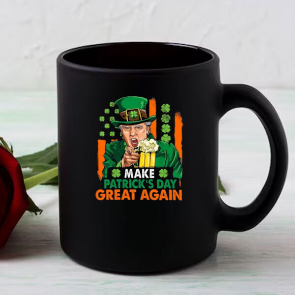 Trump Make Patrick's Day Great Again Mug, Funny Trump Leprechaun St Patrick's Day Mug